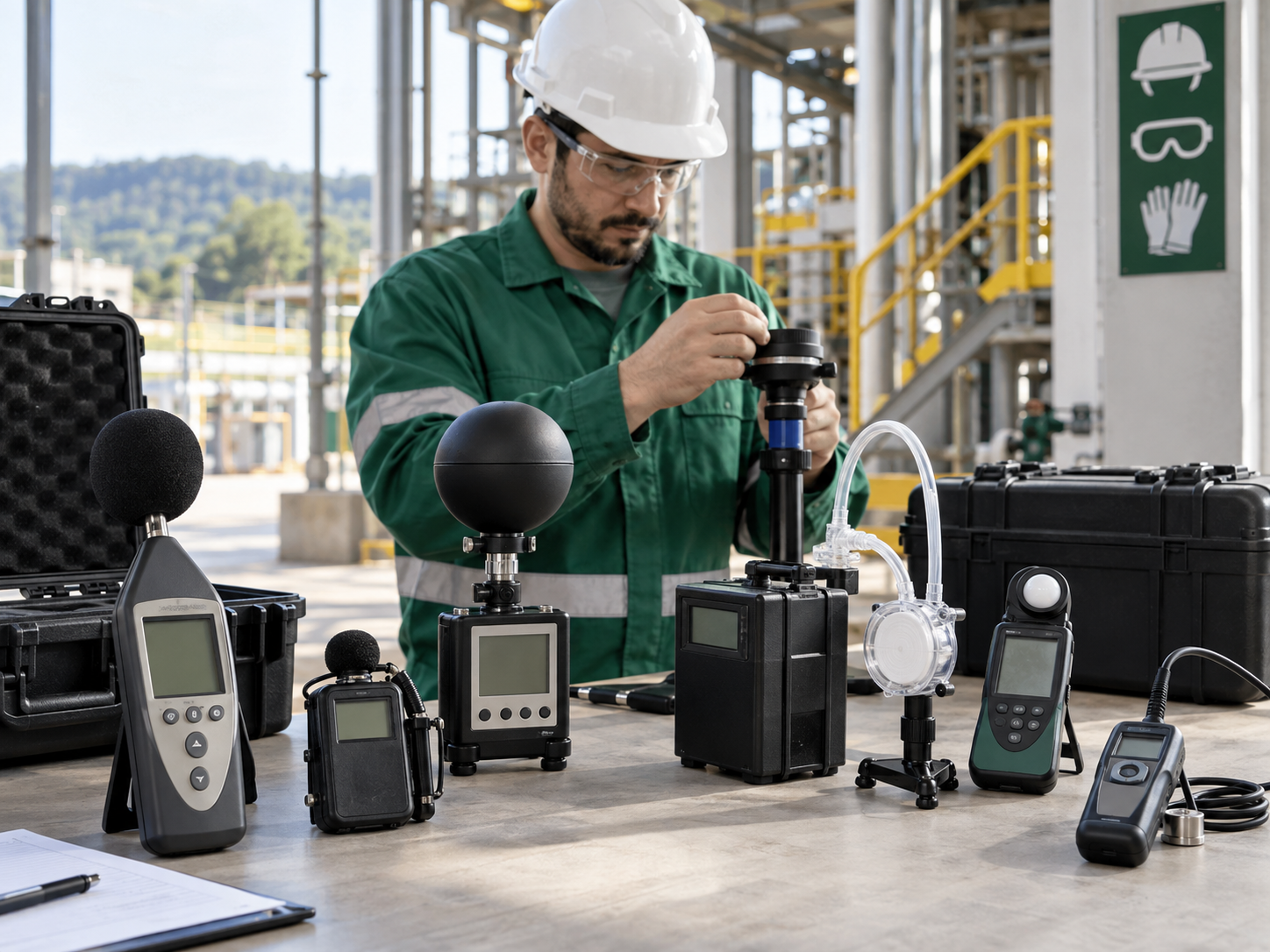 Equipamentos utilizados em avaliações de higiene ocupacional